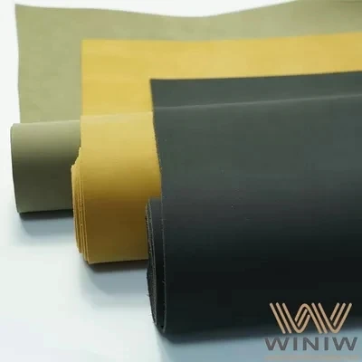 Environmental Friendly Artificial Microfiber Nubuck Leather Material