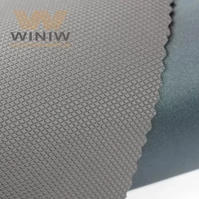 Gray Diamond Patterned Faux Leather For Gloves Vegan Friendly Embossed Fabric