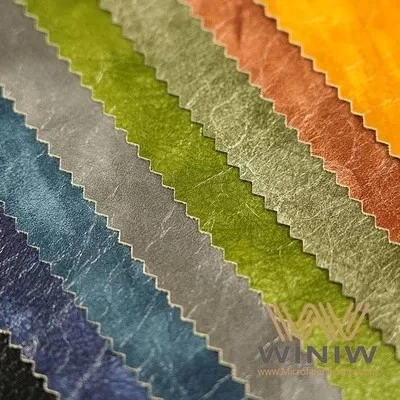 Waterproof Recycled Leather Fabric Textile Soft PU Faux Leather Fabric For Clothing